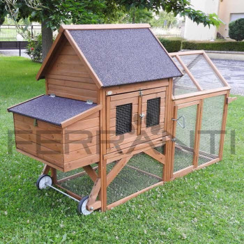 Il numero 1 del risparmio-GABBIA PER GALLINE IN METALLO PORTA CON BLOCCO  CON TESSUTO 280X380X195 CM