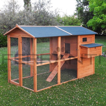 Wooden Chicken Coop for 10...