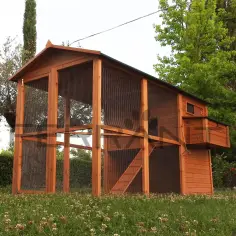 Wooden chicken coop for 10 hens with included accessories 2