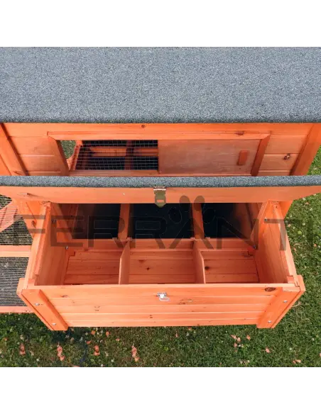 Triple nesting box of wooden chicken coop for 10 hens