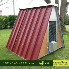 Small chicken coop for 8 hens with raised floor 2