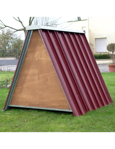 Back of small chicken coop with raised floor