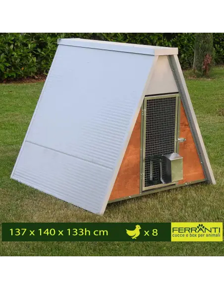 Pollaio isolato per 8 galline con accessori