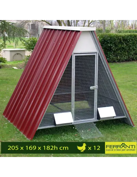 Raised chicken coop for 12 hens