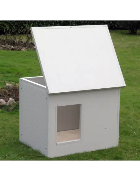 Opening roof of medium insulated dog house