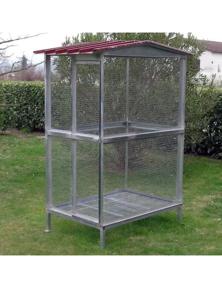 Bottom panel installed on aviary