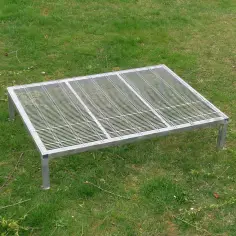 Raised base for modular aviary