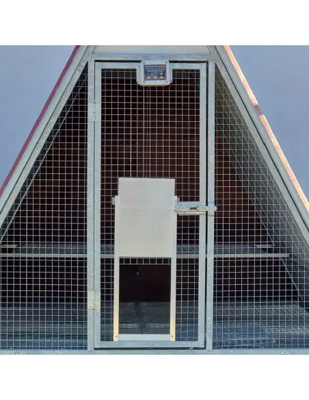 Automatic door opener installed with door open