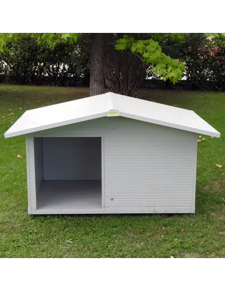 Large dog house with insulated veranda for outdoor use Large dog house with insulated veranda for outdoor use
