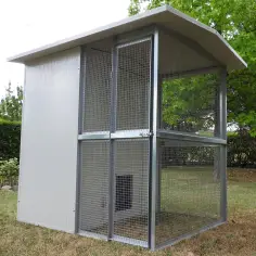 Outdoor cat house with insulated panel catio 2