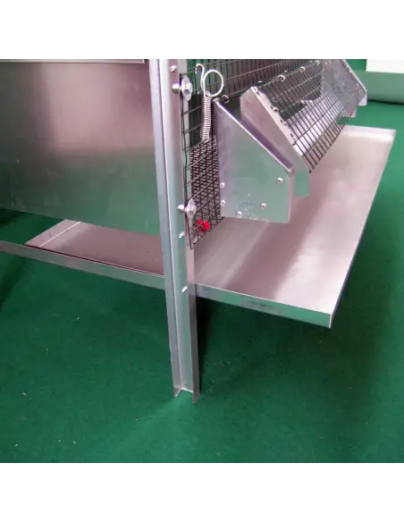 Removable droppings tray for quail cage