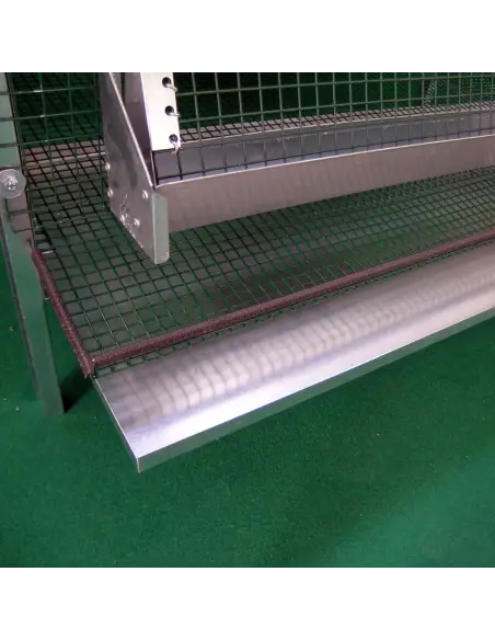 Removable droppings tray for quail cage