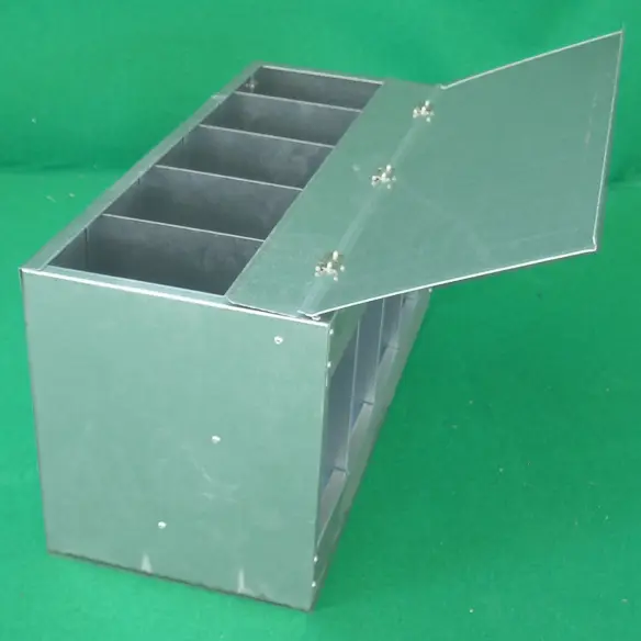 Top-opening feeder for chickens