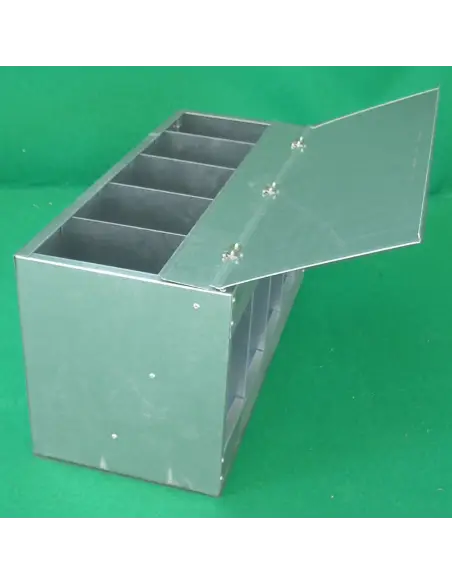 Top-opening feeder for chickens