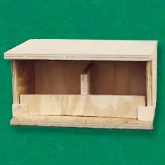 Doves nest box in wood
