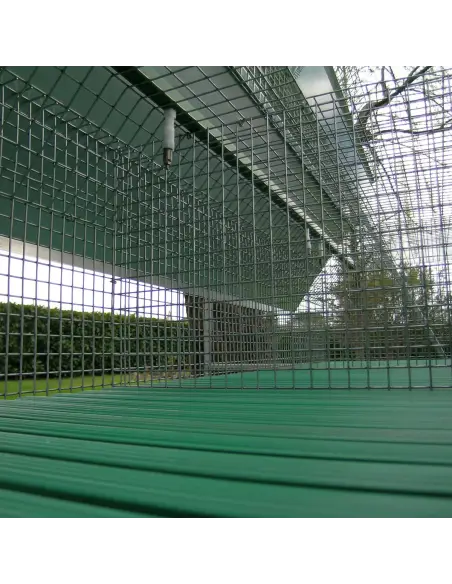 Interior detail of rabbit cage with accessories Interior detail of rabbit cage with accessories
