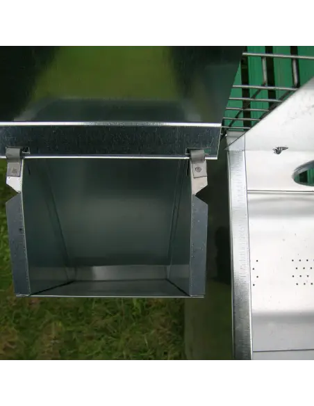 Interior detail of rabbit cage with accessories Interior detail of rabbit cage with accessories