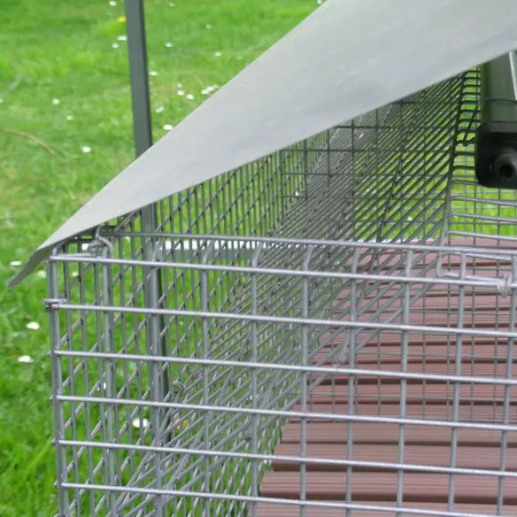 Back of rabbit cage with manure slide