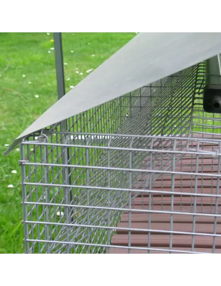Back of rabbit cage with manure slide