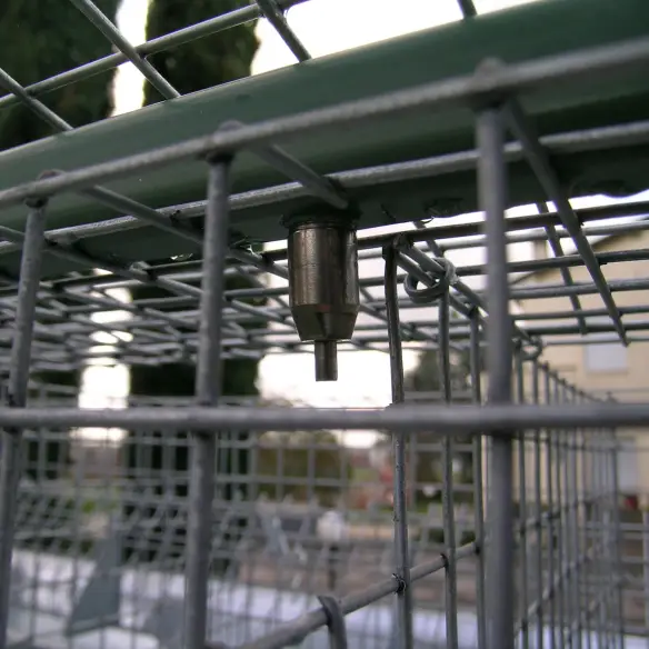 Detail of automatic waterer for rabbit cage