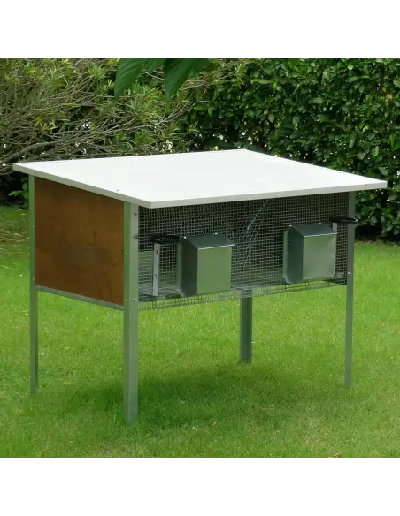 Outdoor rabbit hutch for 2 rabbits