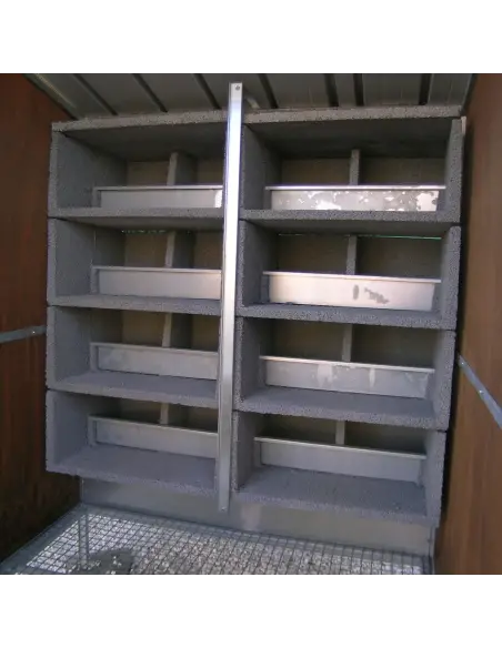 Interior of 8-pair dovecote with wooden nests