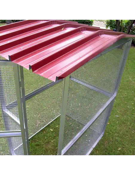 Roof of modular aviary