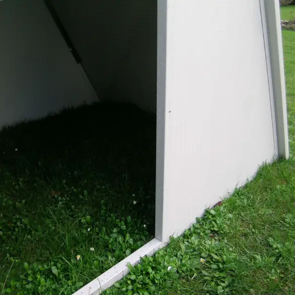 Interior of insulated panel shelter