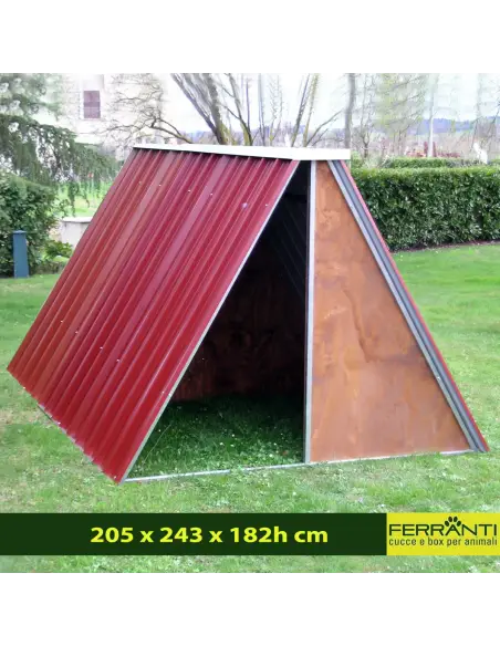 Rifugio mod. grande 205 x 243 x 182h cm per fino a 5 animali