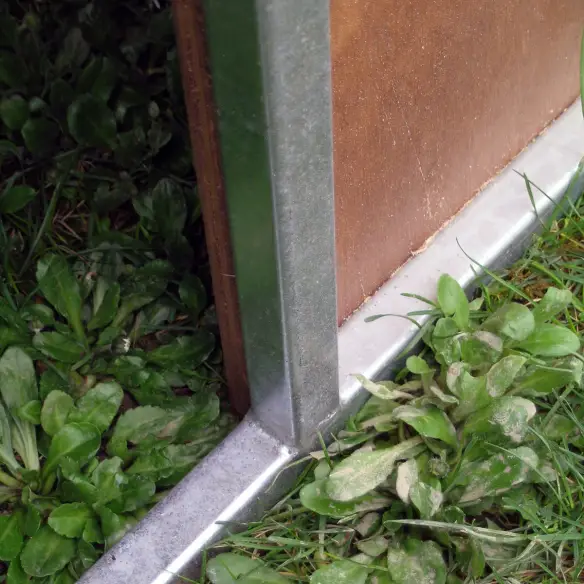 Entrance of galvanized metal shelter