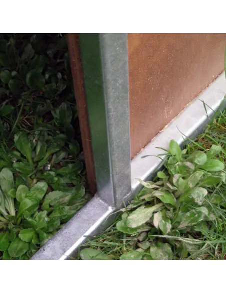Entrance of galvanized metal shelter