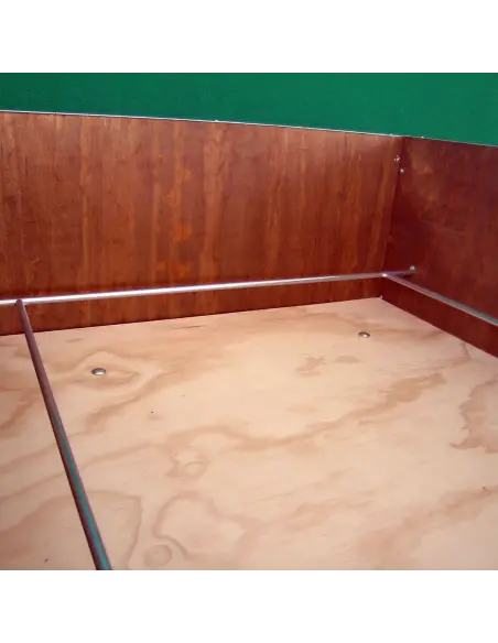 Wood dog whelping box with anti-crush safety bar