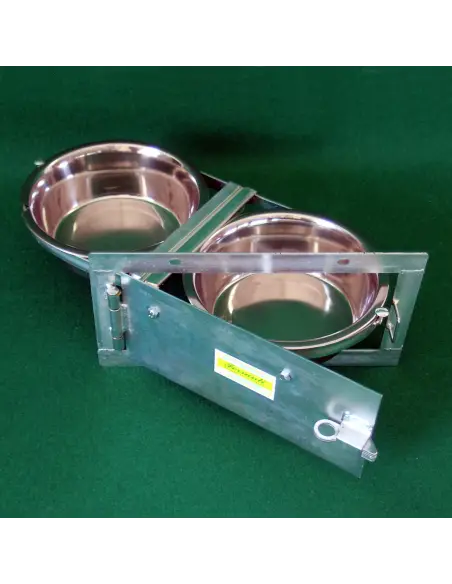 Dog bowls with stand and double swivel system