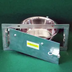 Dog bowl with stand and single swivel bowl