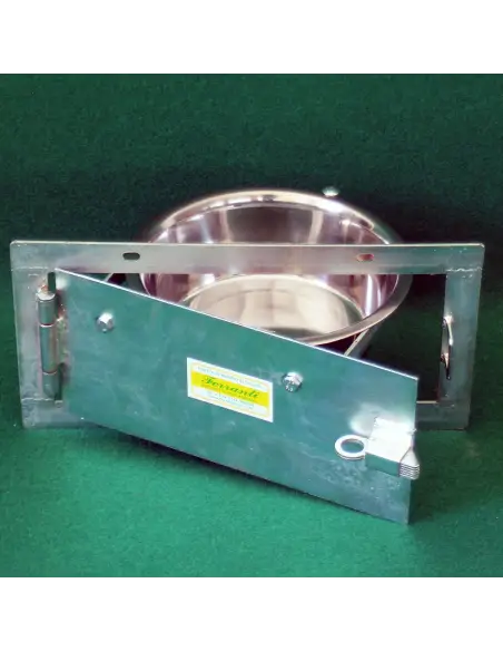 Dog bowl with stand and single swivel bowl
