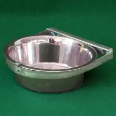 Dog bowl with stainless steel stand