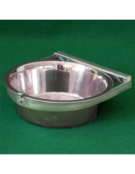 Dog bowl with stainless steel stand