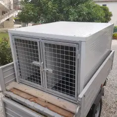 Custom dog box for pickup trucks and car trailers