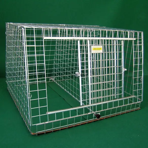 Dog transport box with double opening