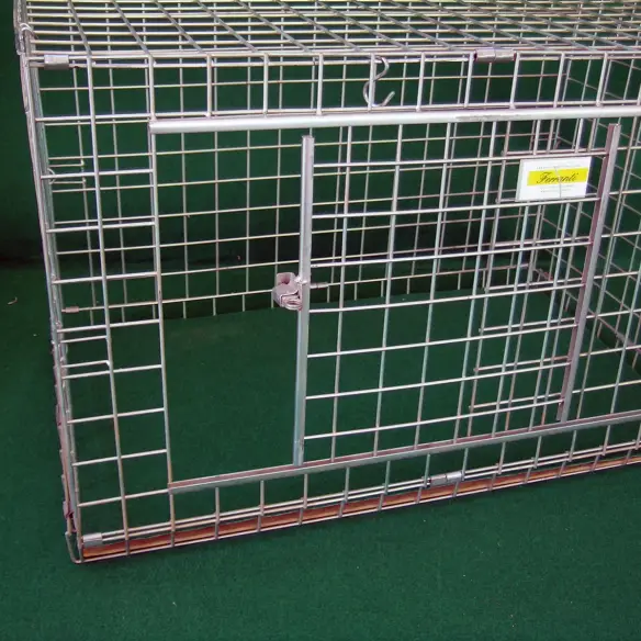 Dog cage with front entrance door