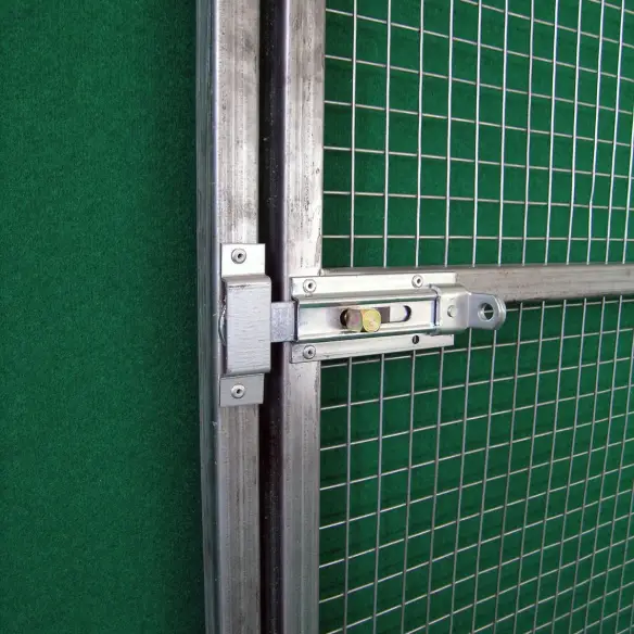Latch lock with padlock holder of mesh gate
