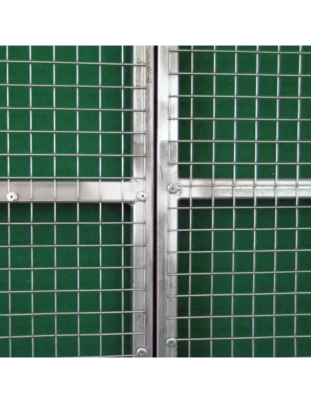 Galvanized mesh panels and gates for cages and aviaries