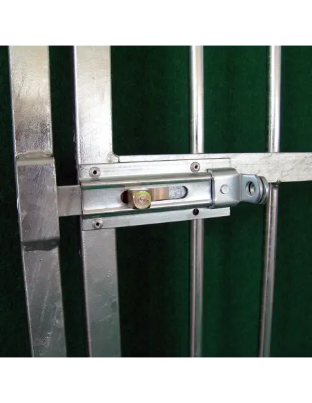 Latch lock with padlock holder of dog kennel gate