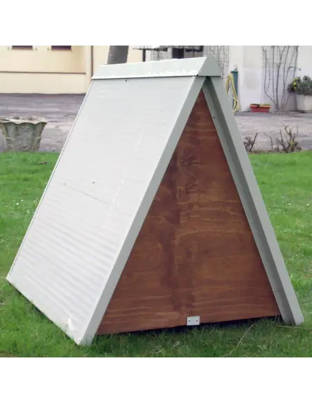 Back view of Shepherd model insulated dog house
