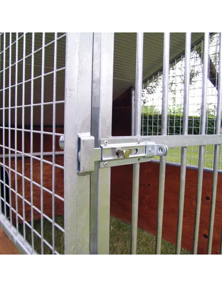 Latch lock with padlock holder of dog kennel