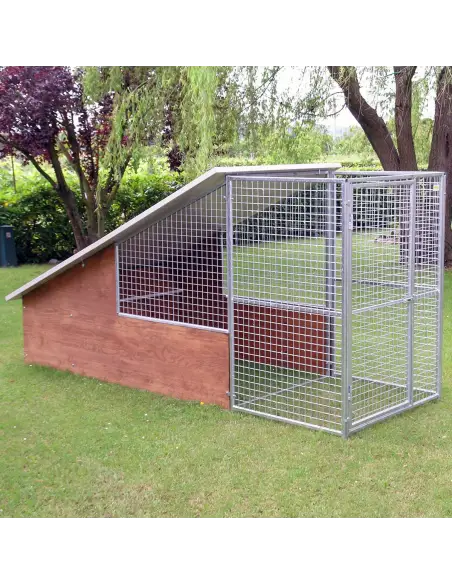 Labrador dog kennel with optional front mesh run