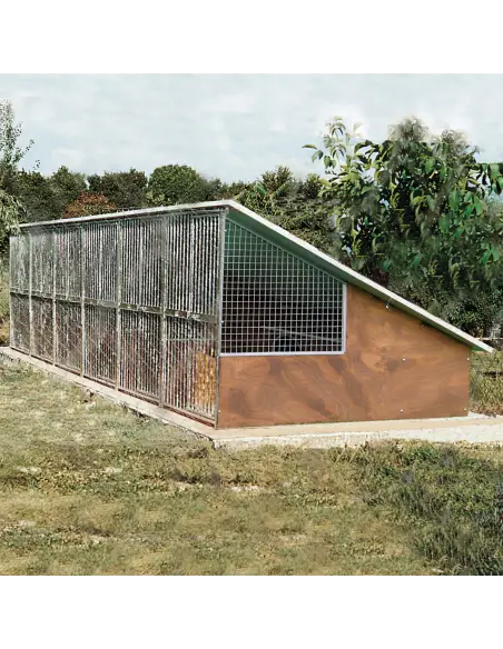 Series of Labrador kennels installed in line