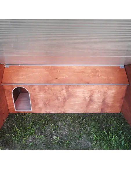 Cuccia interna con tetto apribile del box per cani