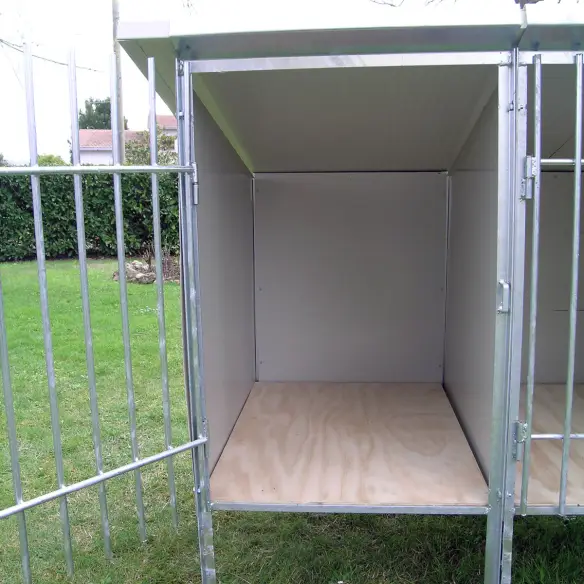 Interior of dog training box