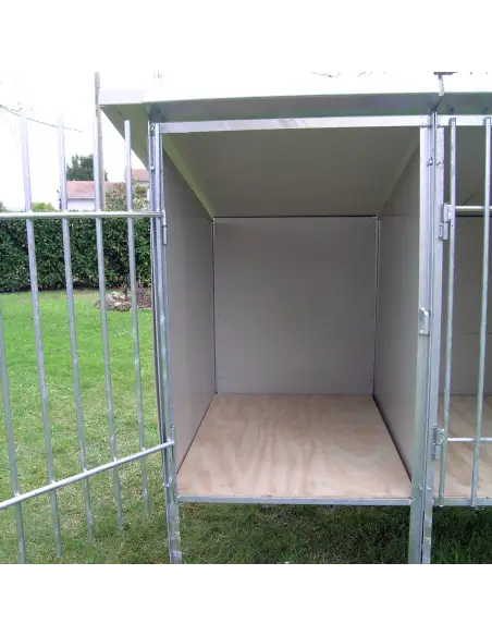 Interior of dog training box